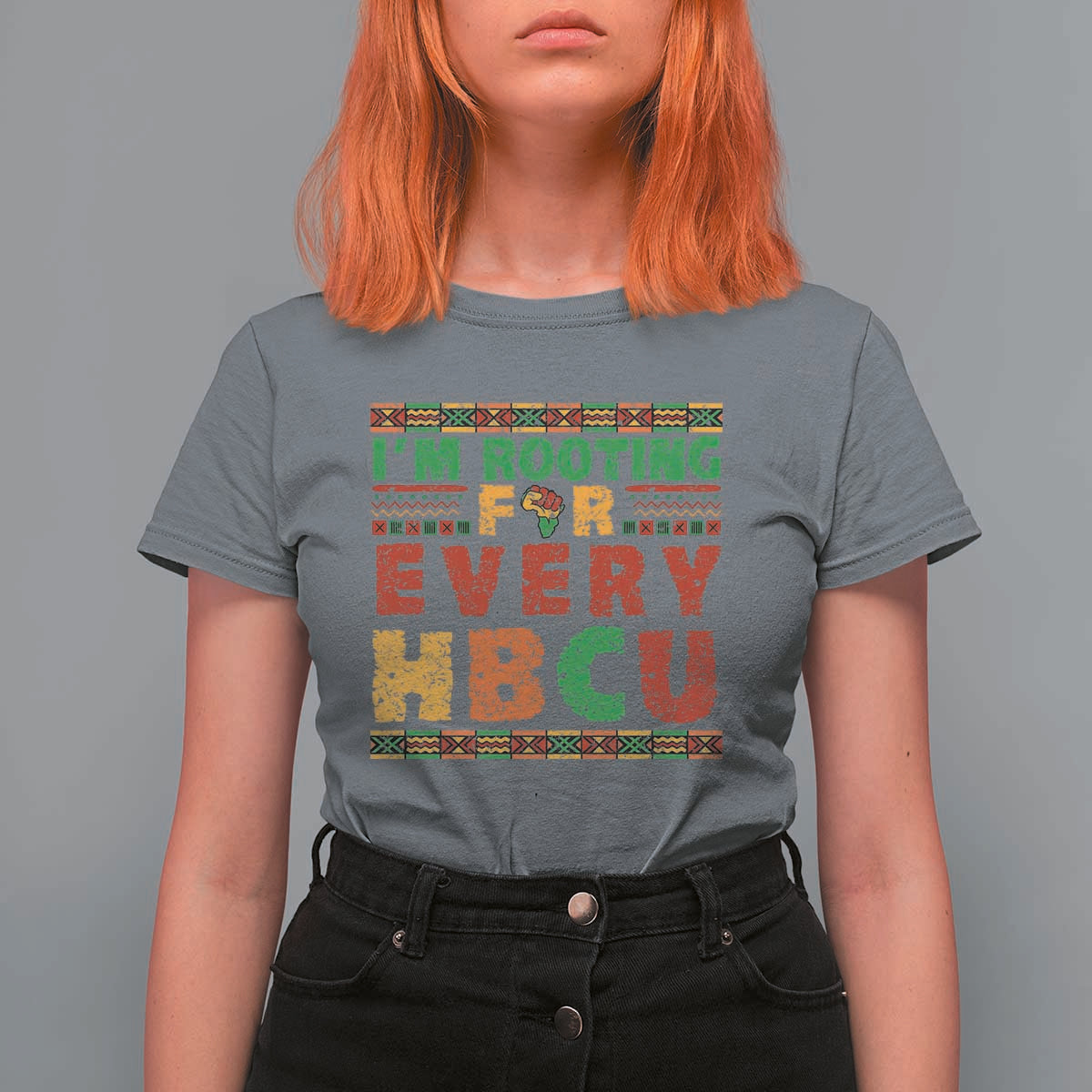 I’m Rooting for Every HBCU T Shirt For Women Pan African Pride College Support Statement