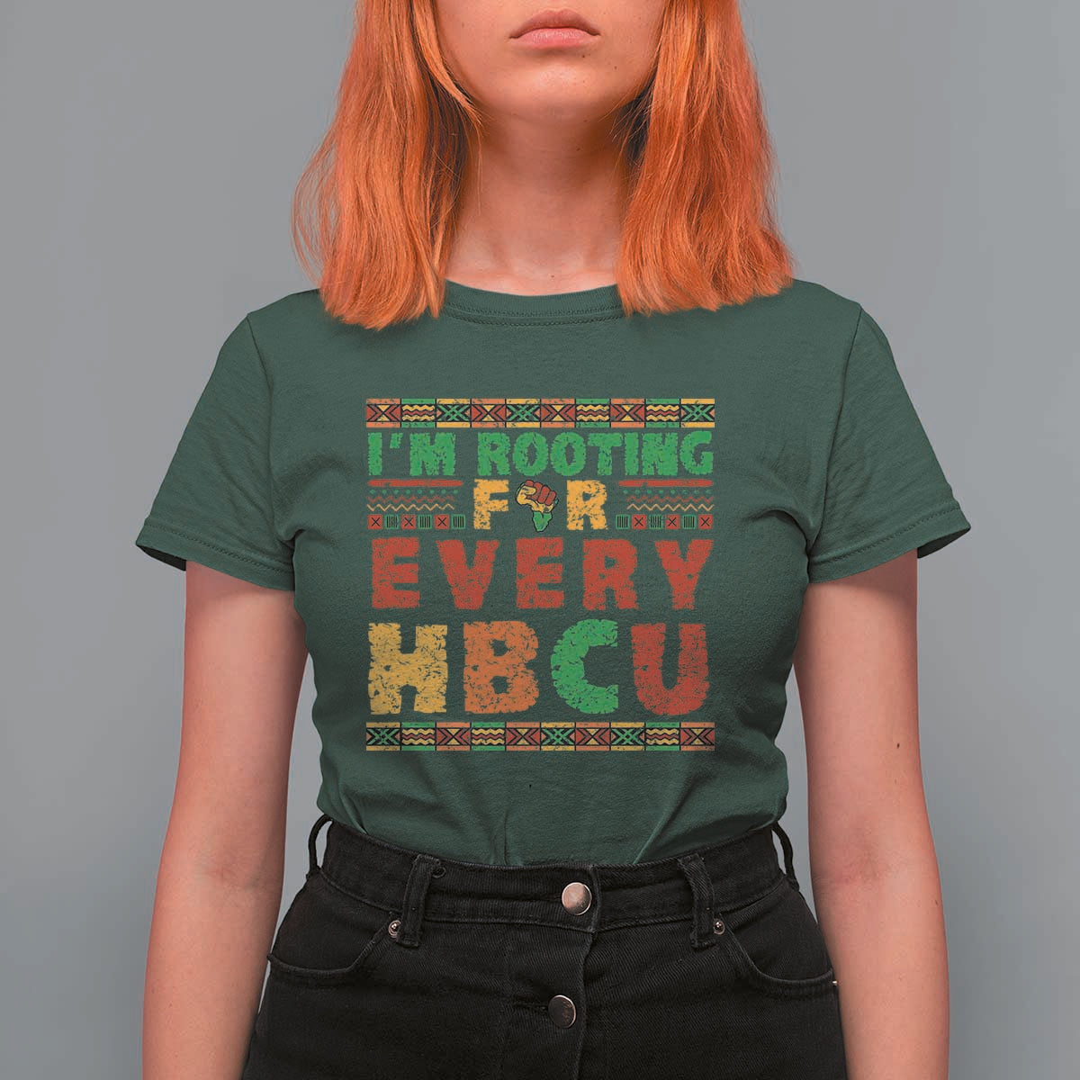 I’m Rooting for Every HBCU T Shirt For Women Pan African Pride College Support Statement
