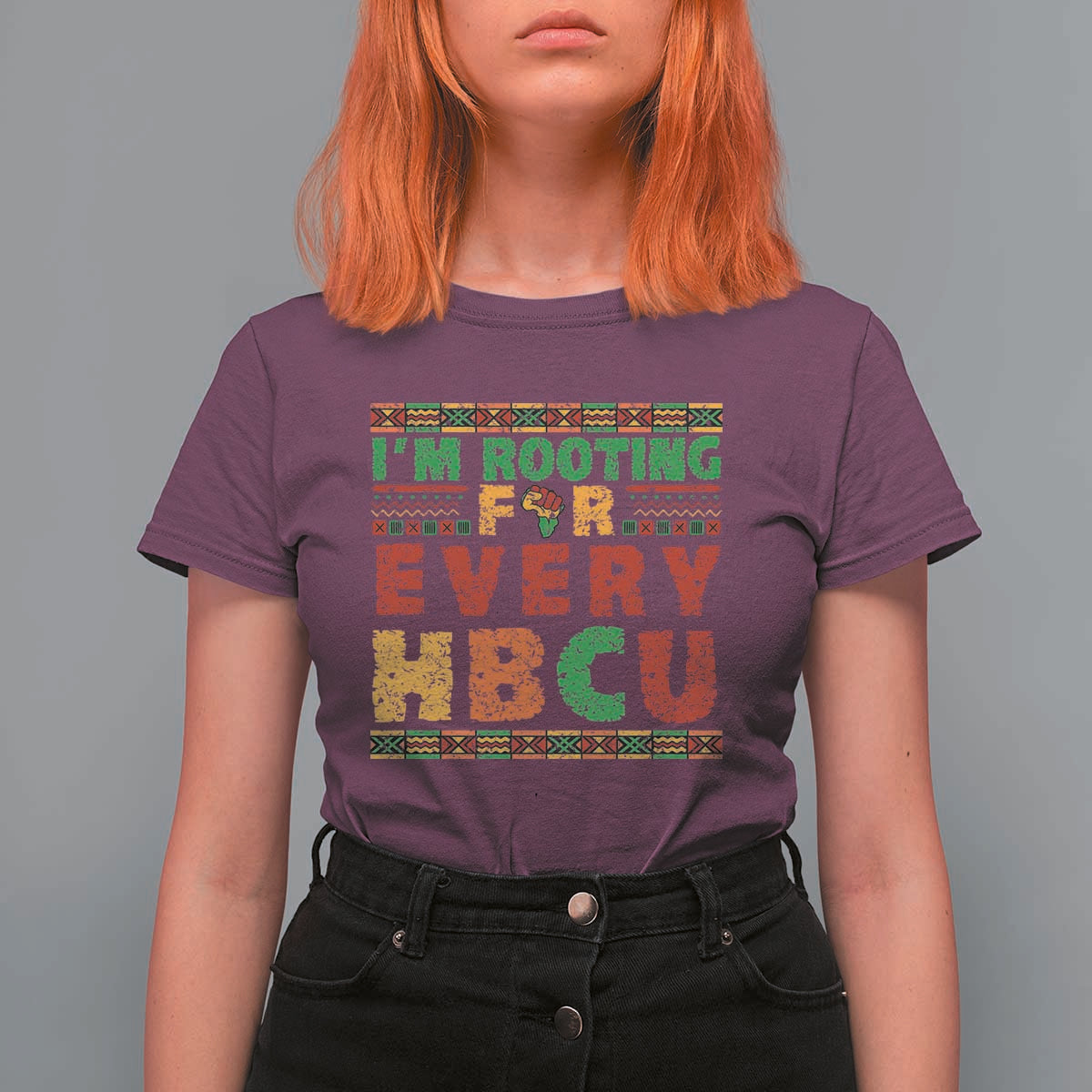 I’m Rooting for Every HBCU T Shirt For Women Pan African Pride College Support Statement