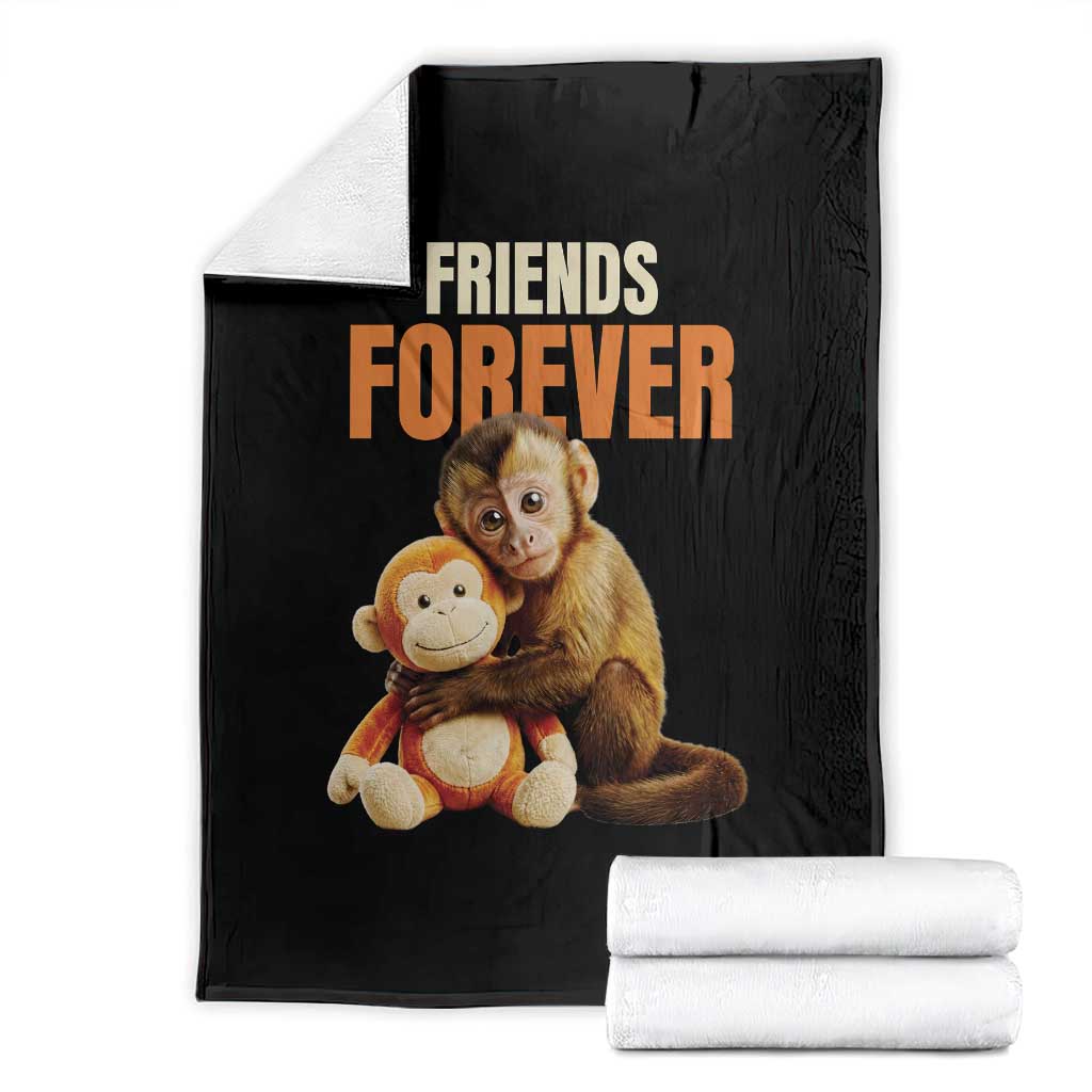 Friends Forever Viral Punch The Monkey Throw Blanket Cute Baby Monkey Hugging Plush Toy Best Friend Gift