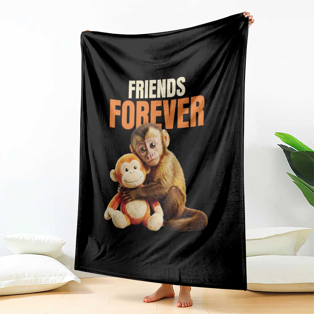 Friends Forever Viral Punch The Monkey Throw Blanket Cute Baby Monkey Hugging Plush Toy Best Friend Gift