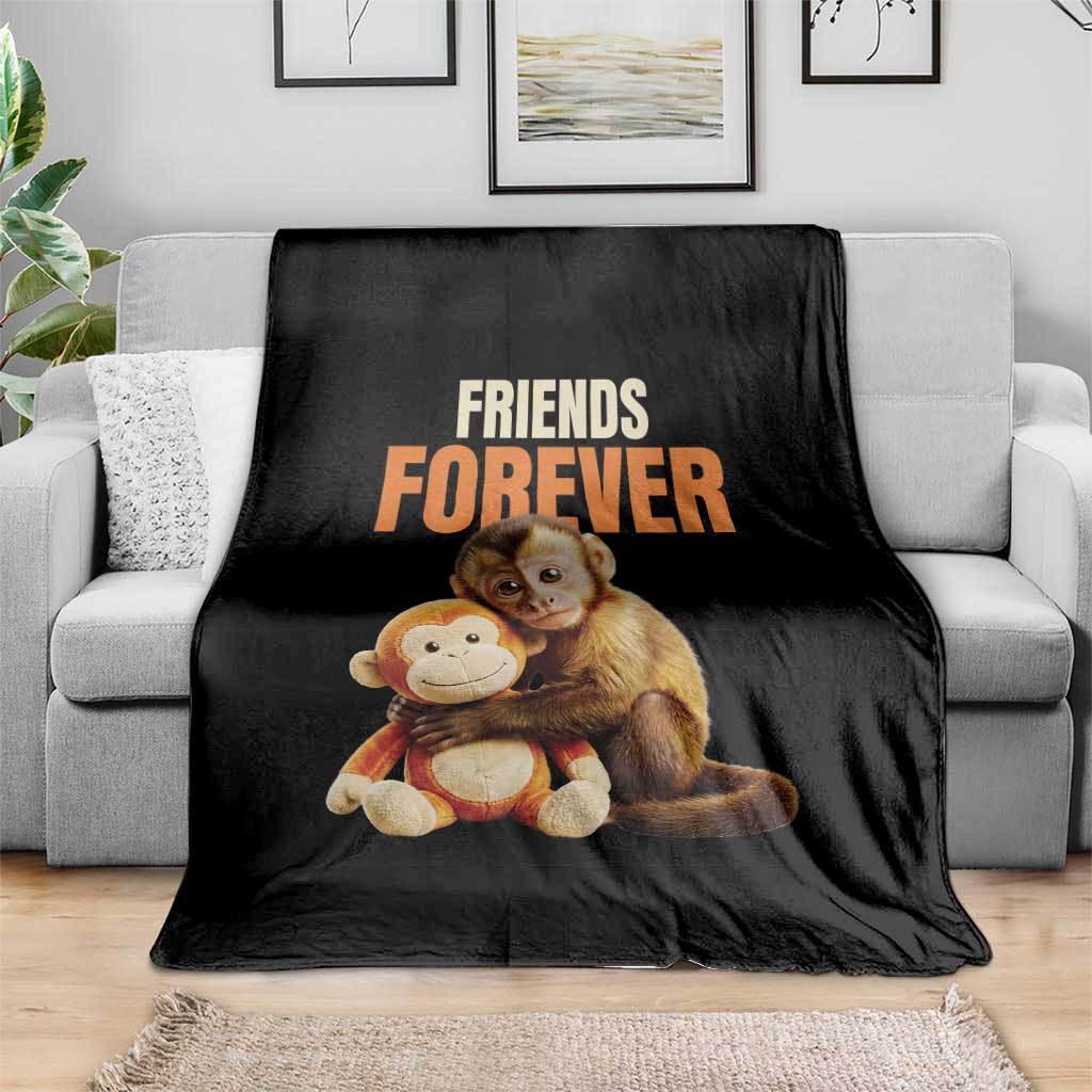 Friends Forever Viral Punch The Monkey Throw Blanket Cute Baby Monkey Hugging Plush Toy Best Friend Gift