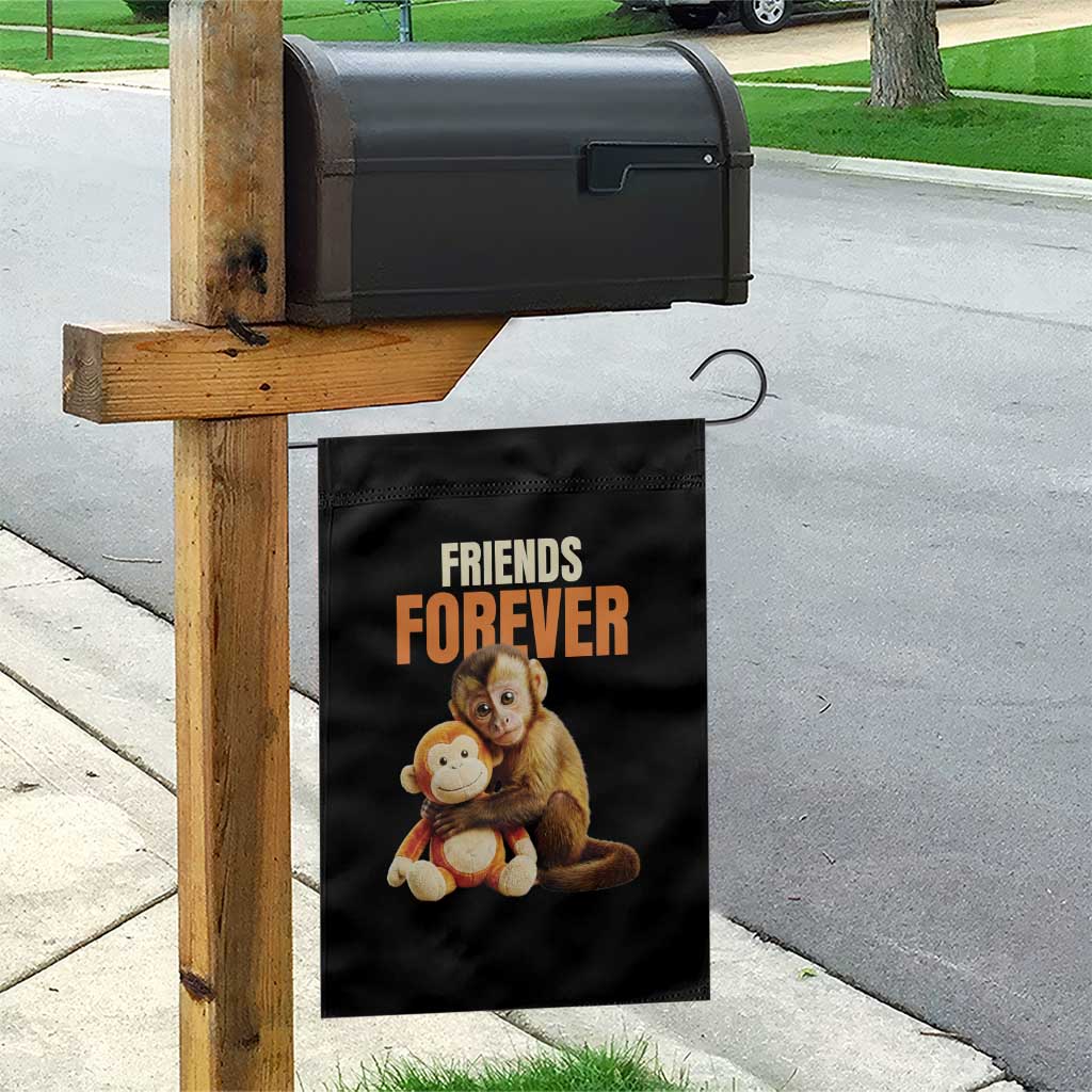 Friends Forever Viral Punch The Monkey Garden Flag Cute Baby Monkey Hugging Plush Toy Best Friend Gift