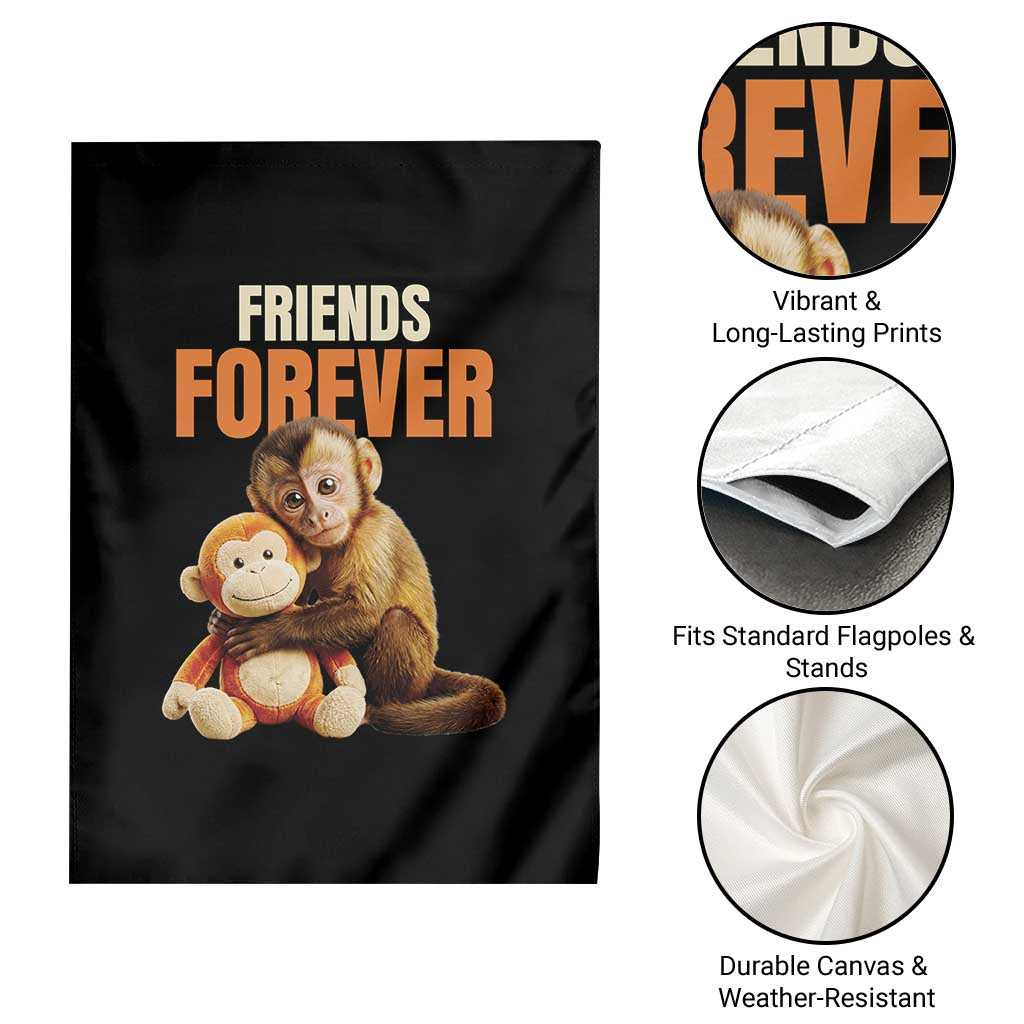 Friends Forever Viral Punch The Monkey Garden Flag Cute Baby Monkey Hugging Plush Toy Best Friend Gift