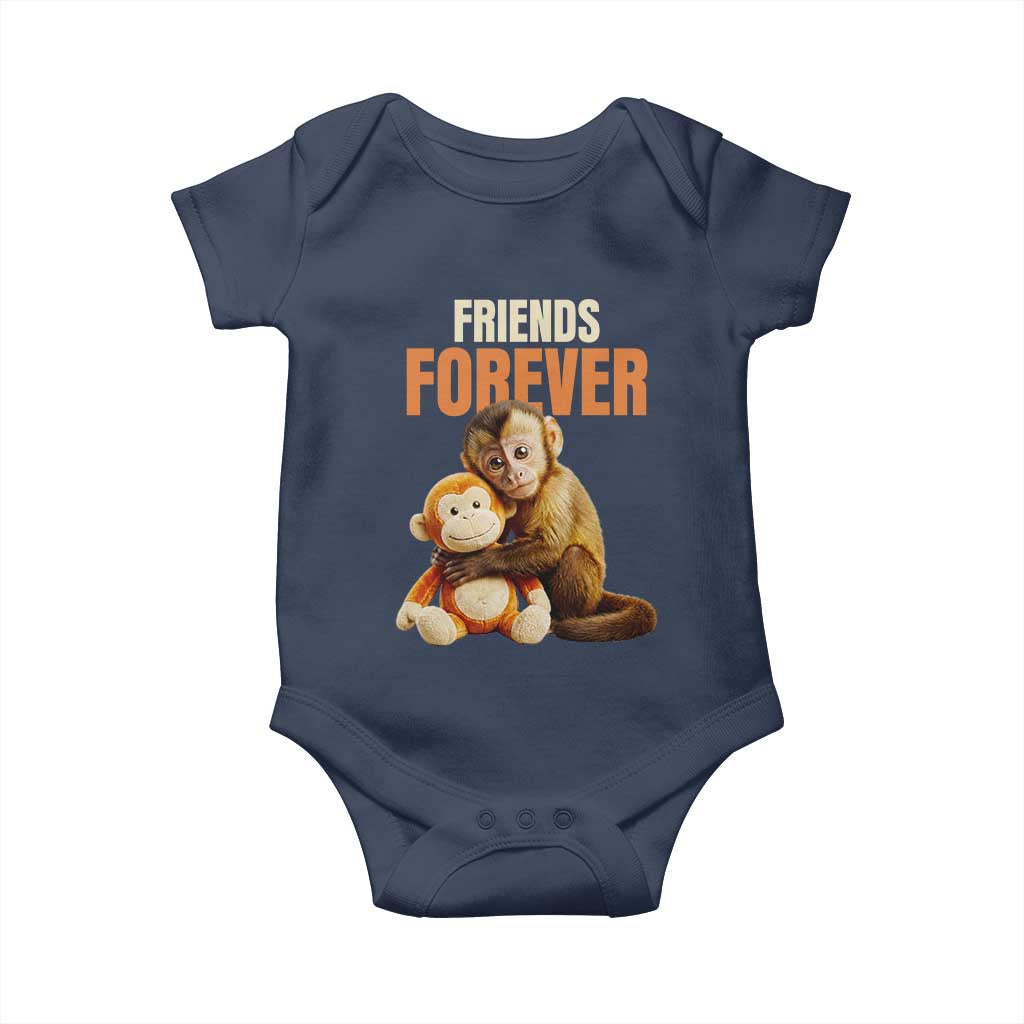 Friends Forever Viral Punch The Monkey Baby Onesie Cute Baby Monkey Hugging Plush Toy Best Friend Gift