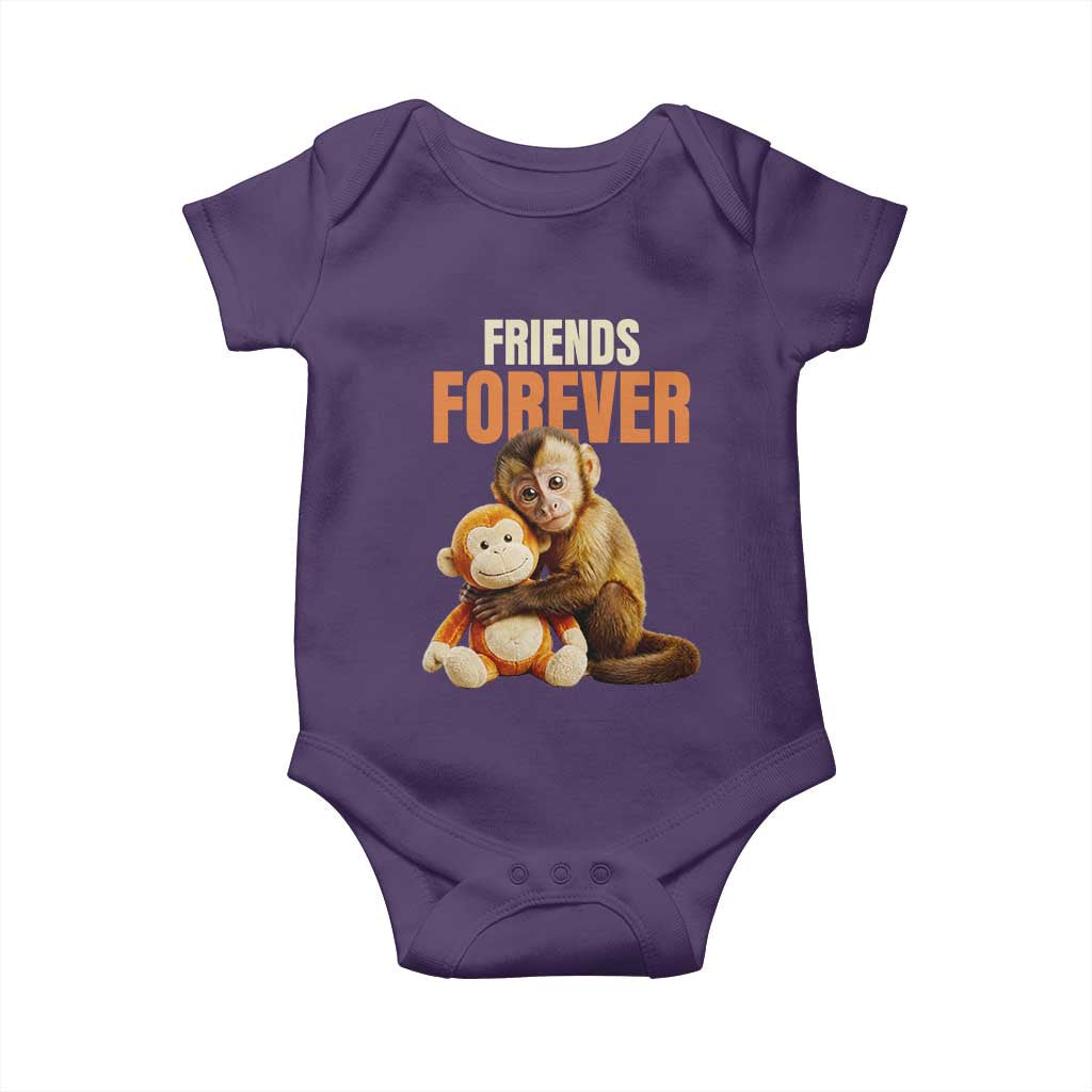 Friends Forever Viral Punch The Monkey Baby Onesie Cute Baby Monkey Hugging Plush Toy Best Friend Gift