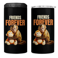 Friends Forever Viral Punch The Monkey 4 in 1 Can Cooler Tumbler Cute Baby Monkey Hugging Plush Toy Best Friend Gift
