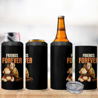 Friends Forever Viral Punch The Monkey 4 in 1 Can Cooler Tumbler Cute Baby Monkey Hugging Plush Toy Best Friend Gift