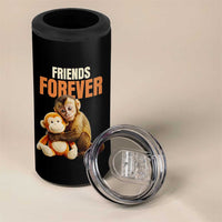 Friends Forever Viral Punch The Monkey 4 in 1 Can Cooler Tumbler Cute Baby Monkey Hugging Plush Toy Best Friend Gift