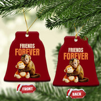 Friends Forever Viral Punch The Monkey Ceramic Ornament Cute Baby Monkey Hugging Plush Toy Best Friend Gift
