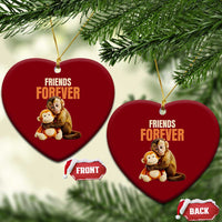 Friends Forever Viral Punch The Monkey Ceramic Ornament Cute Baby Monkey Hugging Plush Toy Best Friend Gift