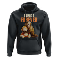 Friends Forever Viral Punch The Monkey Hoodie Cute Baby Monkey Hugging Plush Toy Best Friend Gift
