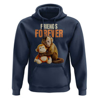 Friends Forever Viral Punch The Monkey Hoodie Cute Baby Monkey Hugging Plush Toy Best Friend Gift