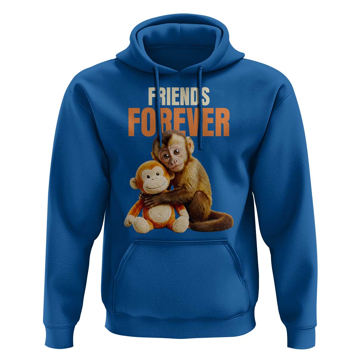Friends Forever Viral Punch The Monkey Hoodie Cute Baby Monkey Hugging Plush Toy Best Friend Gift