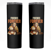 Friends Forever Viral Punch The Monkey Skinny Tumbler Cute Baby Monkey Hugging Plush Toy Best Friend Gift