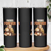 Friends Forever Viral Punch The Monkey Skinny Tumbler Cute Baby Monkey Hugging Plush Toy Best Friend Gift