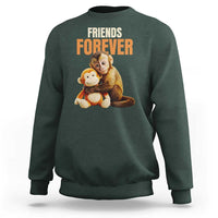 Friends Forever Viral Punch The Monkey Sweatshirt Cute Baby Monkey Hugging Plush Toy Best Friend Gift