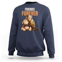 Friends Forever Viral Punch The Monkey Sweatshirt Cute Baby Monkey Hugging Plush Toy Best Friend Gift