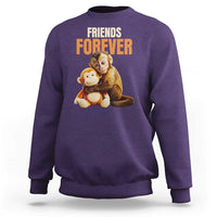 Friends Forever Viral Punch The Monkey Sweatshirt Cute Baby Monkey Hugging Plush Toy Best Friend Gift