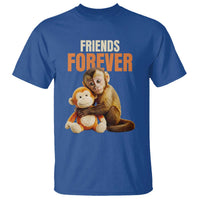 Friends Forever Viral Punch The Monkey T Shirt Cute Baby Monkey Hugging Plush Toy Best Friend Gift