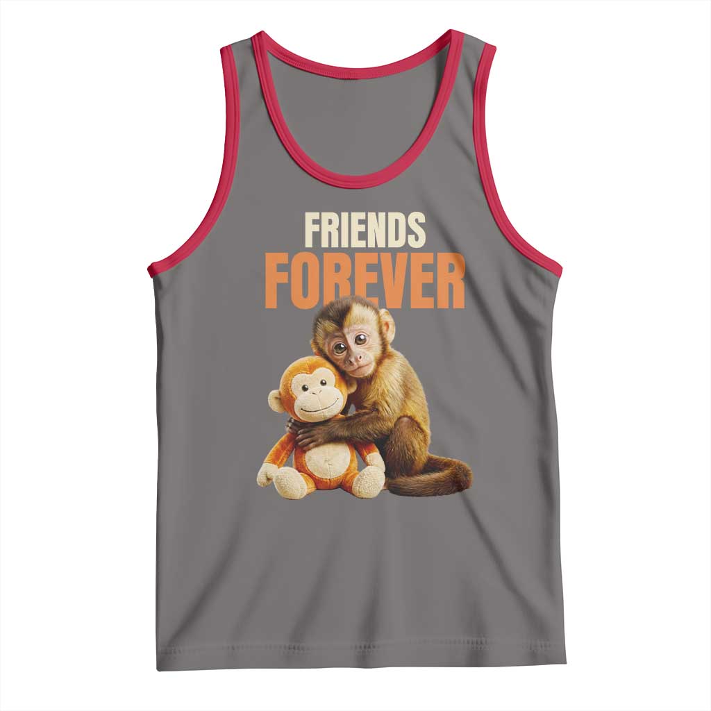 Friends Forever Viral Punch The Monkey Tank Top Cute Baby Monkey Hugging Plush Toy Best Friend Gift