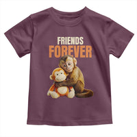 Friends Forever Viral Punch The Monkey Toddler T Shirt Cute Baby Monkey Hugging Plush Toy Best Friend Gift