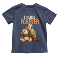 Friends Forever Viral Punch The Monkey Toddler T Shirt Cute Baby Monkey Hugging Plush Toy Best Friend Gift