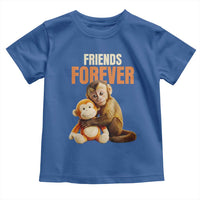 Friends Forever Viral Punch The Monkey Toddler T Shirt Cute Baby Monkey Hugging Plush Toy Best Friend Gift
