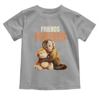 Friends Forever Viral Punch The Monkey Toddler T Shirt Cute Baby Monkey Hugging Plush Toy Best Friend Gift