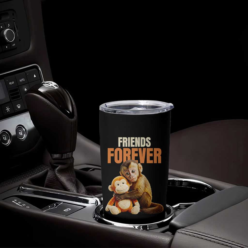 Friends Forever Viral Punch The Monkey Tumbler Cup Cute Baby Monkey Hugging Plush Toy Best Friend Gift