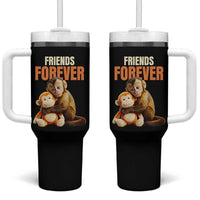 Friends Forever Viral Punch The Monkey Tumbler With Handle Cute Baby Monkey Hugging Plush Toy Best Friend Gift