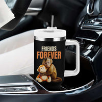 Friends Forever Viral Punch The Monkey Tumbler With Handle Cute Baby Monkey Hugging Plush Toy Best Friend Gift