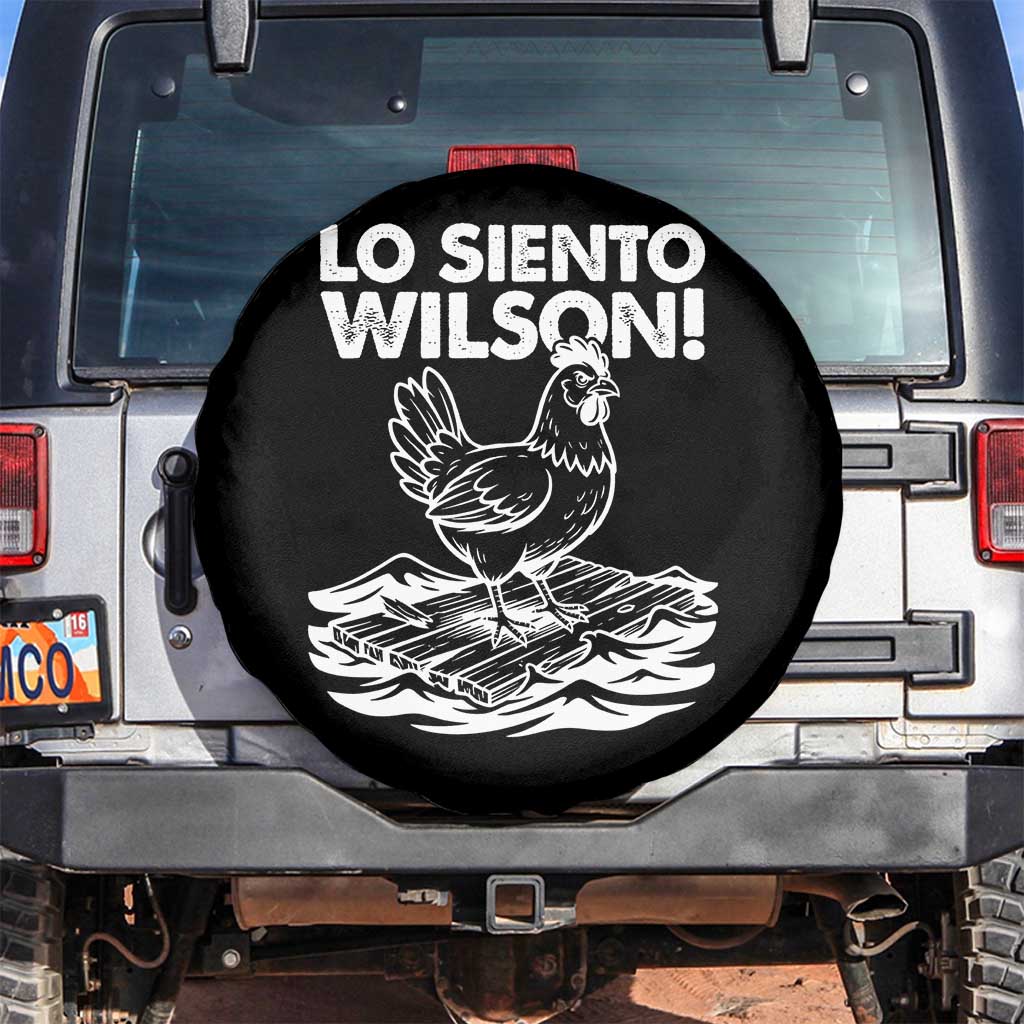 Lo Siento Wilson Funny Chicken Floating Meme Spare Tire Cover Viral Rooster Spanish Apology Trend