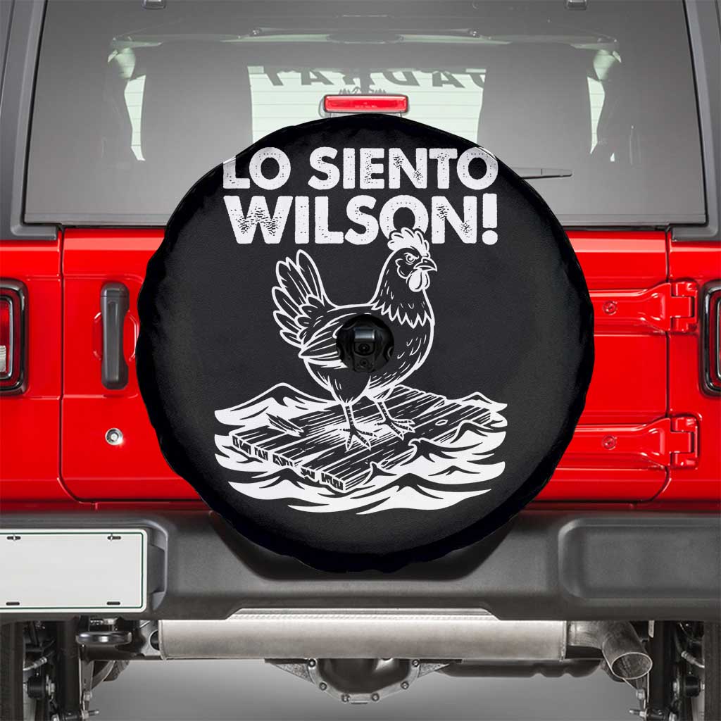 Lo Siento Wilson Funny Chicken Floating Meme Spare Tire Cover Viral Rooster Spanish Apology Trend