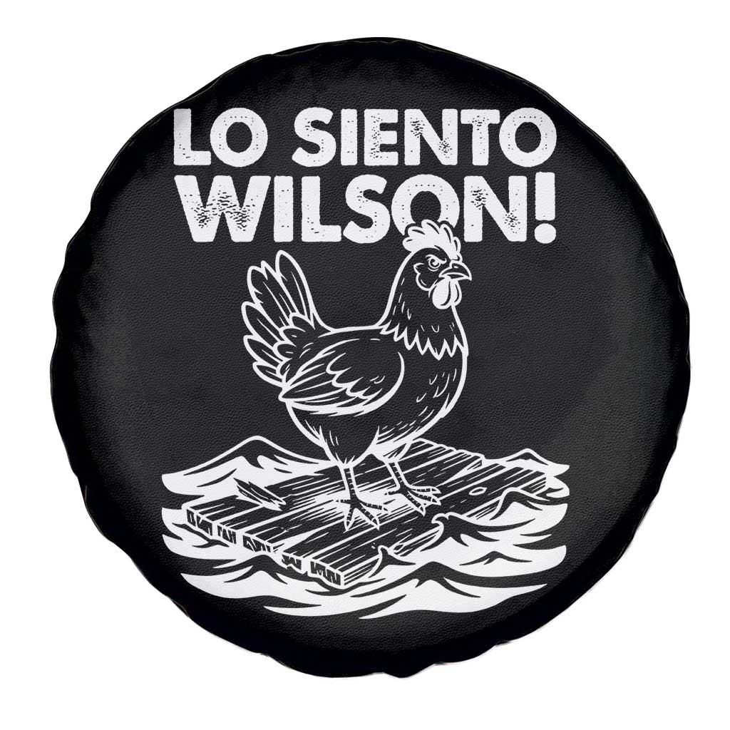 Lo Siento Wilson Funny Chicken Floating Meme Spare Tire Cover Viral Rooster Spanish Apology Trend