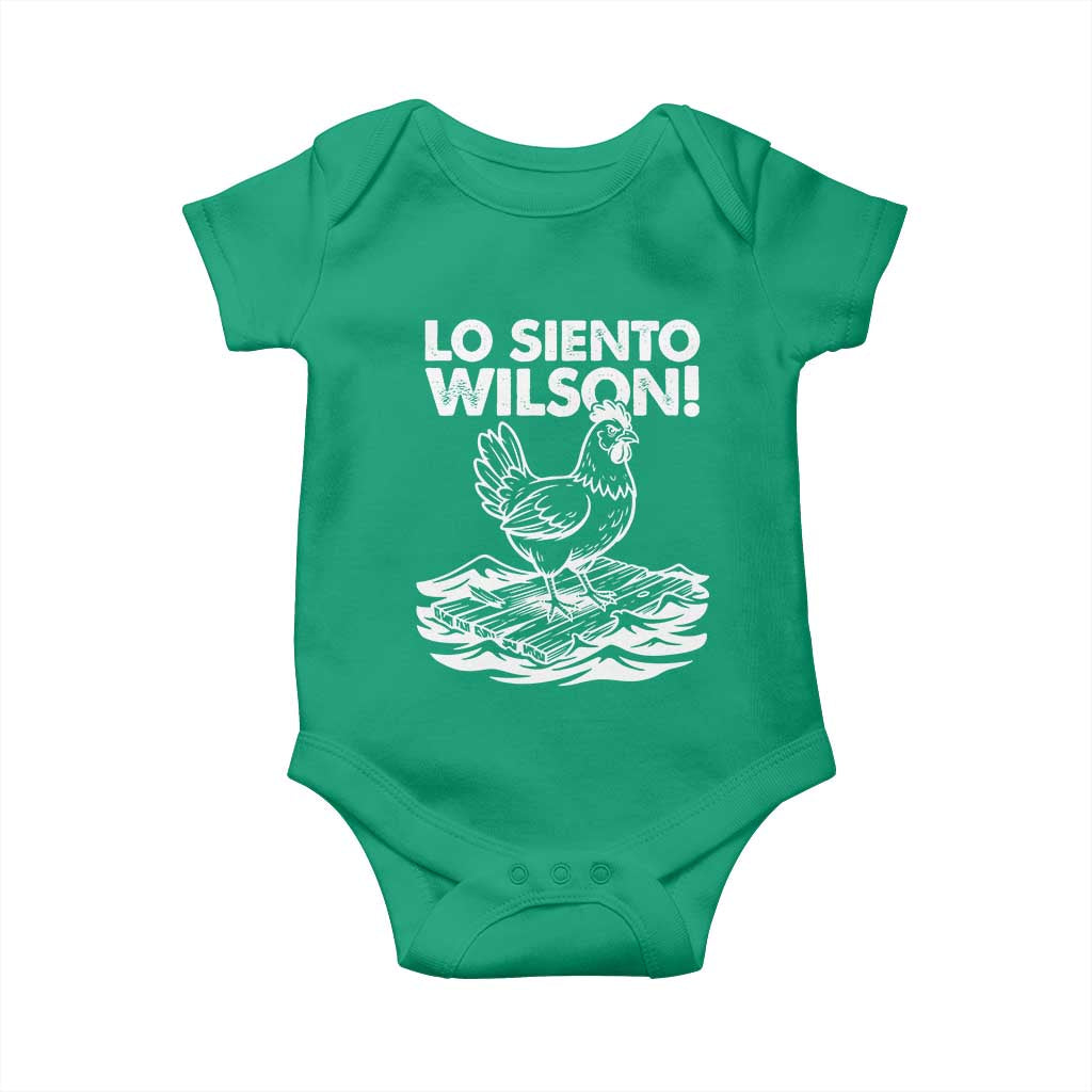 Lo Siento Wilson Funny Chicken Floating Meme Baby Onesie Viral Rooster Spanish Apology Trend