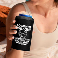 Lo Siento Wilson Funny Chicken Floating Meme 4 in 1 Can Cooler Tumbler Viral Rooster Spanish Apology Trend