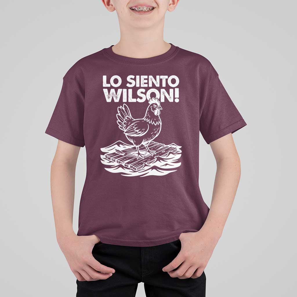 Lo Siento Wilson Funny Chicken Floating Meme T Shirt For Kid Viral Rooster Spanish Apology Trend