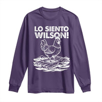 Lo Siento Wilson Funny Chicken Floating Meme Long Sleeve Shirt Viral Rooster Spanish Apology Trend