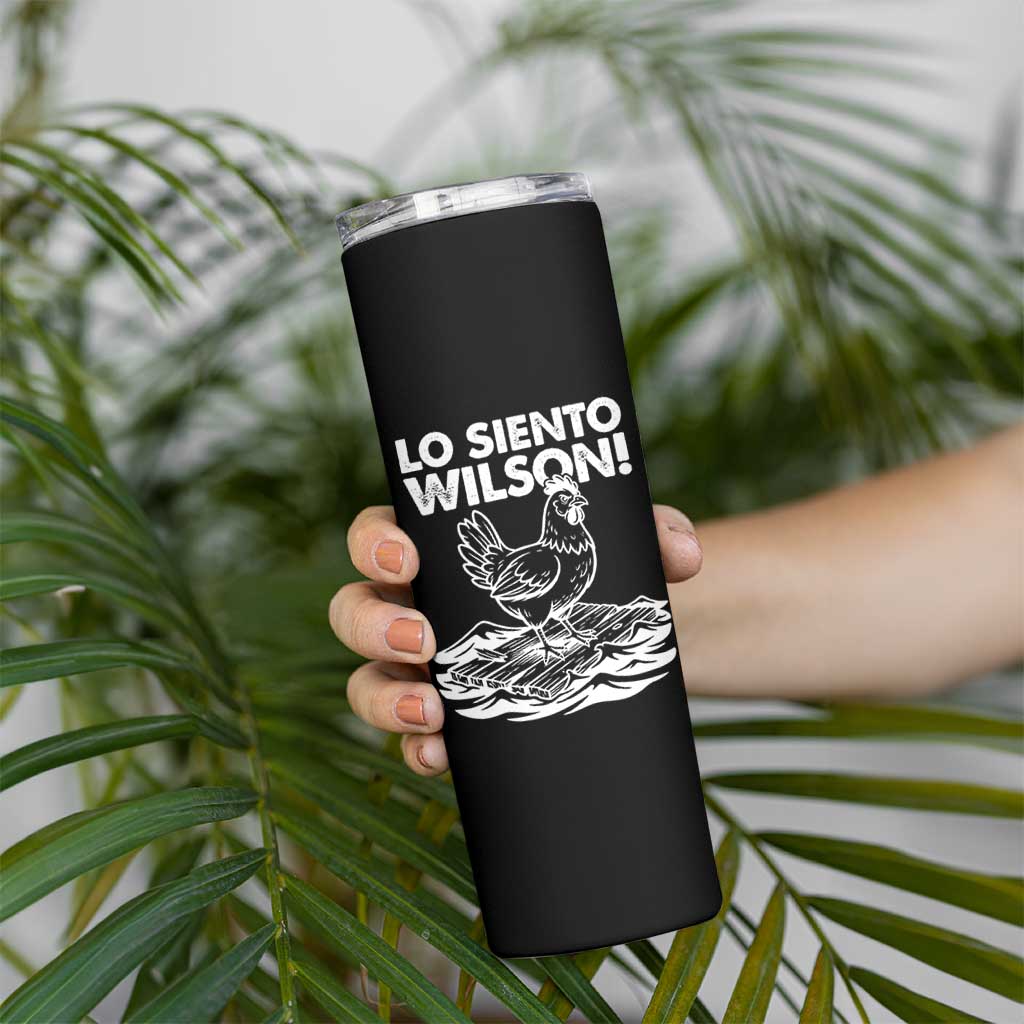 Lo Siento Wilson Funny Chicken Floating Meme Skinny Tumbler Viral Rooster Spanish Apology Trend