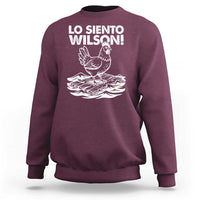 Lo Siento Wilson Funny Chicken Floating Meme Sweatshirt Viral Rooster Spanish Apology Trend