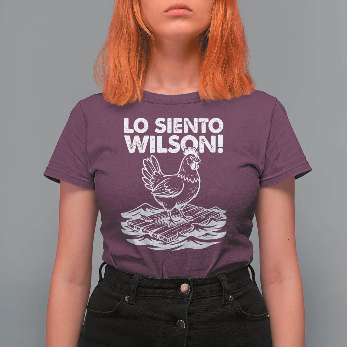 Lo Siento Wilson Funny Chicken Floating Meme T Shirt For Women Viral Rooster Spanish Apology Trend