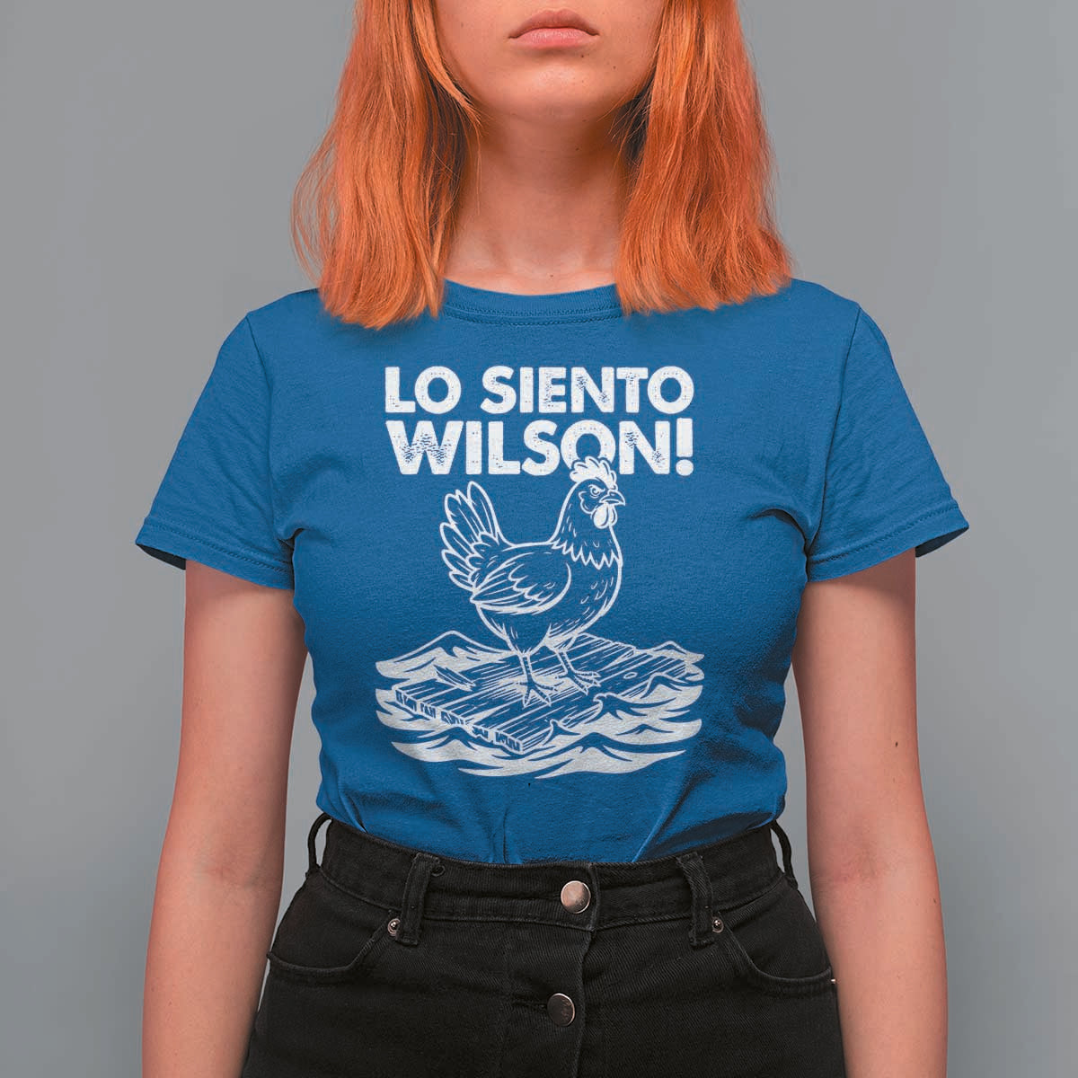 Lo Siento Wilson Funny Chicken Floating Meme T Shirt For Women Viral Rooster Spanish Apology Trend