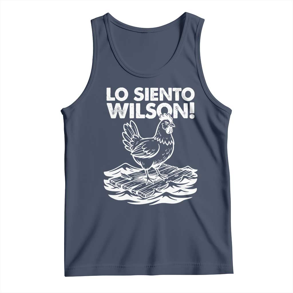 Lo Siento Wilson Funny Chicken Floating Meme Tank Top Viral Rooster Spanish Apology Trend