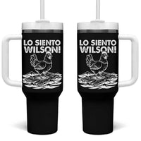 Lo Siento Wilson Funny Chicken Floating Meme Tumbler With Handle Viral Rooster Spanish Apology Trend