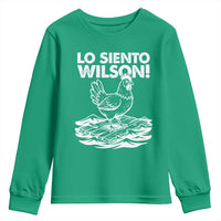 Lo Siento Wilson Funny Chicken Floating Meme Youth Sweatshirt Viral Rooster Spanish Apology Trend