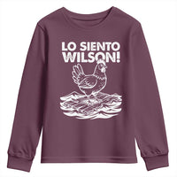 Lo Siento Wilson Funny Chicken Floating Meme Youth Sweatshirt Viral Rooster Spanish Apology Trend