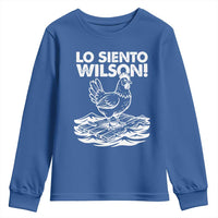 Lo Siento Wilson Funny Chicken Floating Meme Youth Sweatshirt Viral Rooster Spanish Apology Trend