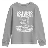 Lo Siento Wilson Funny Chicken Floating Meme Youth Sweatshirt Viral Rooster Spanish Apology Trend