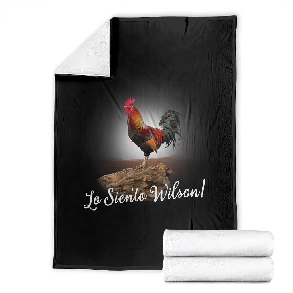 Lo Siento Wilson Funny Chicken Floating Meme Throw Blanket Dramatic Rooster Parody Spanish Apology
